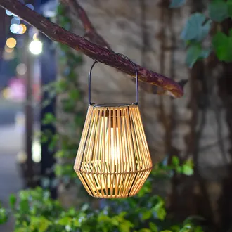 OEM L&aacute;mpara Solar De Exterior De Rat&aacute;n Y Bamb&uacute;, Farol Colgante Chino De Estilo Retro, Decoraci&oacute;n Para Balc&oacute;n, Luz Nocturna Ambiental (farol Solar De Rat&aacute;n