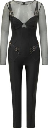 Elisabetta Franchi Jumpsuit met Gevormd Lichaam - Dames - Jumpsuits - Zwart - S - Jumpsuits & Playsuits