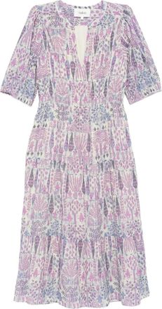 BA&SH Abito midi Panissa con maniche a palloncino - Rosa