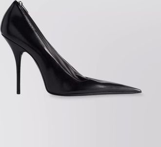 Balenciaga pointed toe stiletto heel zip detail pumps