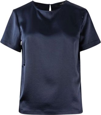 Max Mara Gilbert Blouse - Dames - Blouses - Blauw - L - Polyester - Overhemden