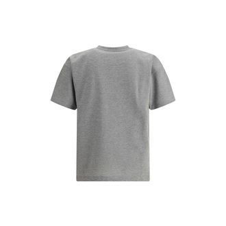 Saint Laurent Mens Grey Cotton Oversized T-Shirt Gray