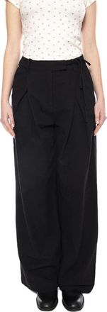 Minimum Gunli Pants - Dames - Wijde Broeken - Zwart - S - Polyester - Broeken