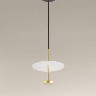 Trade Shop Trade Shop Traesio - Trade Shop - Luz Summary 6500k Led 12w Disco Paralum Piatto Bianco Oro Tondo 33146