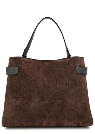 Brunello Cucinelli Suede Tote bag - Chocolate - One Size