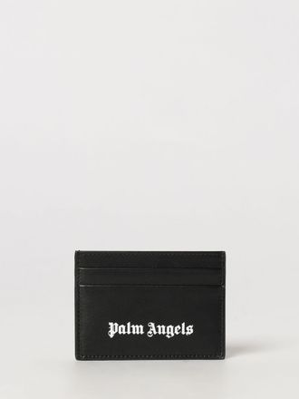 Palm Angels Portacarte in pelle liscia con logo stampato e cinque slot