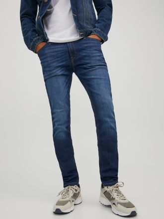 Jack & Jones Skinny-fit-Jeans JACK & JONES JJILIAM JJORIGINAL GE 314, Herren, Gr. 28, L&auml;nge 32, blau (blau denim), Denim/Jeans, Obermaterial: 85% Baumwolle, 14% Po