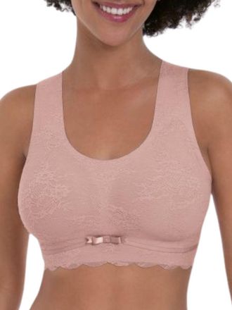Anita Womens Essential Lace Bralette - Pink Polyamide - Size Large
