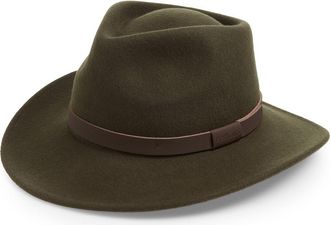 Barbour Crushable Bushman Fedora in Olive at Nordstrom, Size X-Large