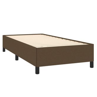 vidaXL Estructura De Cama Sin Colch&oacute;n Tela Marr&oacute;n Oscuro 100x200 Cm Vidaxl