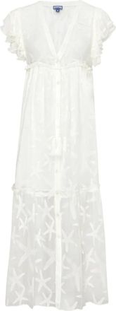 Vilebrequin Abito midi in seta - Bianco