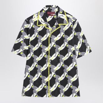 Gucci Black/Grey/White Print Shirt