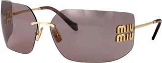 Miu Miu Womens Sunglasses Gold Metal