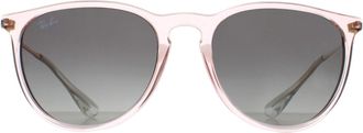 Ray-Ban Ronde Dames Transparant Roze Grijs Gradiënt RB4171 Erika
