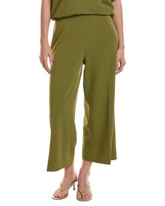 Anne Klein High Rise Pull On Wide Leg Crop Pant