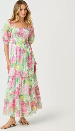 Lilly Pulitzer Hadly Short Sleeve Smocked Maxi Dress