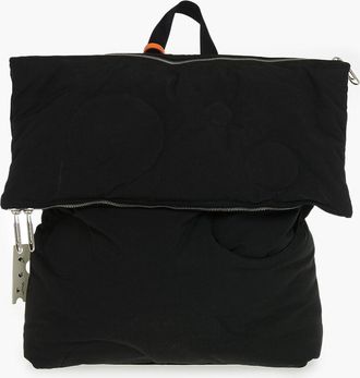 Off-white Solid-Color Nylon Backpack METEOR With Leather Trims Off-White