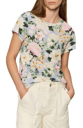 Sanctuary The Perfect T-Shirt in Spring Floral Blue at Nordstrom, Size X-Small