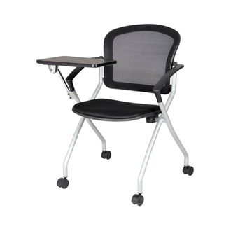 Serena Serena - Silla De Oficina Kalgoorlie, Silla De Sala De Espera Con Reposabrazos Y Tableta, Silla De Espera Ergon&oacute;mica, Cm 61x49h84, Negro