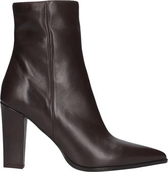 Notre-V 67139 Enkellaarzen - Dames - Laarzen met Hak - Bruin - 37 EU - Schoenen