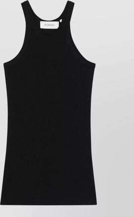 Sportmax ribbed racerback sleeveless dress midi length