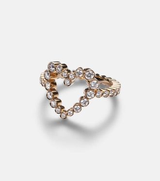 Sophie Bille Brahe Ensemble Coeur 18kt gold ring with diamonds