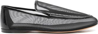 Khaite Zwarte Mesh Loafers met Slip-On Stijl - Dames - Loafers - Zwart - 39 1/2 EU - Leer - Schoenen
