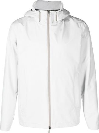 Herno zip-up hooded jacket - men - Polyamide/Polytetrafluoroethylene (PTFE)/Polyester/Spandex/Elastane - 52 - Grey