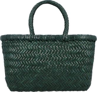Dragon Diffusion B Weave Small Leather Top Handle Bag