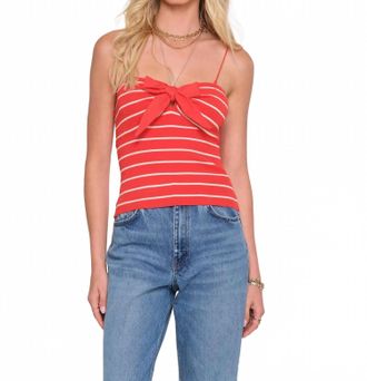 Heartloom Estelle Stripe Top In Red