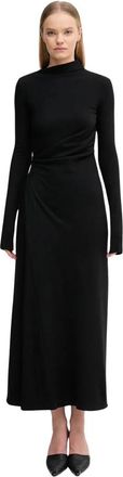 Sportmax Maxi Jurken - Dames - Maxi kleedjes - Zwart - XS - Wol - Kleedjes