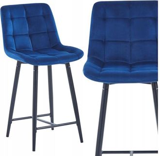 OEM Taburete Moderno Niksi De Terciopelo Azul Para Isla De Comedor