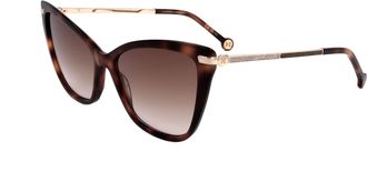 Carolina Herrera Womens 57 mm Havana Sunglasses