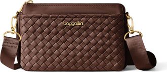 Baggallini Perry Woven Crossbody in Ganache Woven Twill at Nordstrom