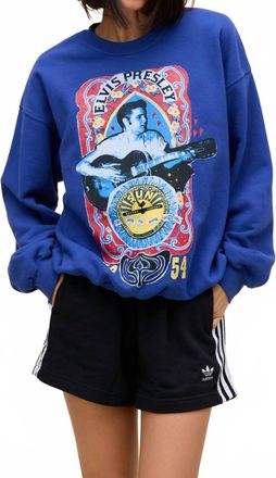 Daydreamer Sun Records X Elvis Sing This Song Bf Sweatshirt In Blue