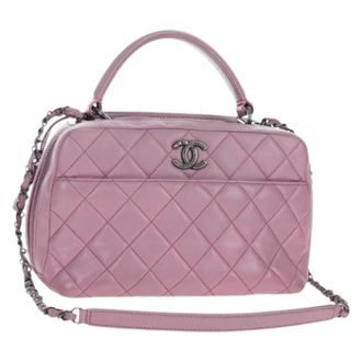 Chanel Pre-owned Vintage Schoudertas - Dames - Pre-owned - Roze - Maat: ONE Size Leer