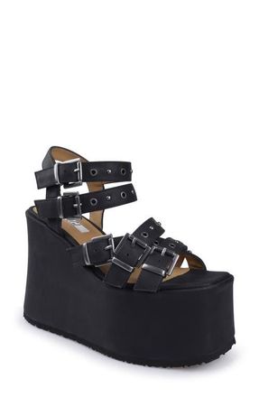 Zigi Soho Vianca Platform Wedge Sandal in Black at Nordstrom, Size 10
