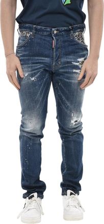 Dsquared2 Blue Skinny Mid Rise Jeans
