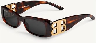 Balenciaga Sunglasses, female, Brown, Size: ONE SIZE Dynasty Rectangle