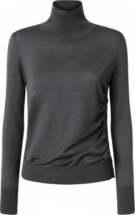 Pinko Trui Buccia Maglia - Dames - Coltruien - Grijs - L - Wol - Truien & Vesten