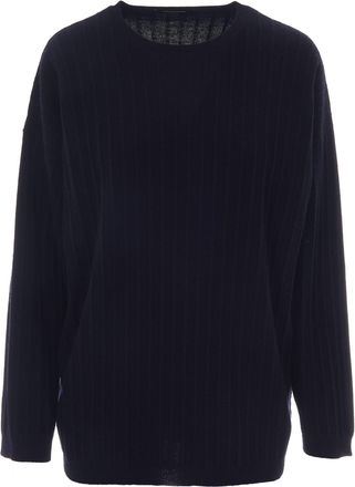 Fabiana Filippi Night Blue Platinum Wool-Blend Sweater