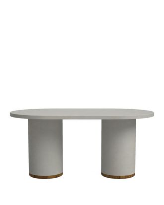 Hannun Mesa de comedor de microcemento en color gris piedra 160 cm