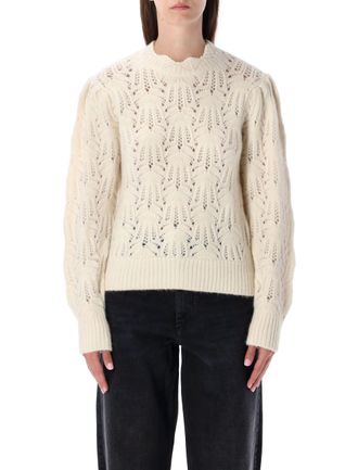 Isabel Marant Celestine Openwork Puffed Sleeve Sweater