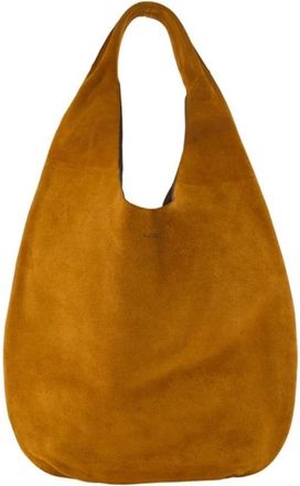 A.P.C. Le Neige Schoudertas - Dames - Schoudertassen - Bruin - ONE Size - Leer - Tassen