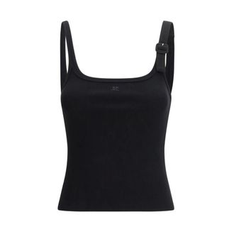 Courr&egrave;ges Donna, Top, Nero, S, new