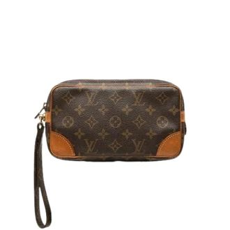 Louis Vuitton Pre-owned Clutches, female, Brown, Size: ONE SIZE Pre-owned Marly Dragonne PM