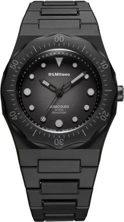 D1 Milano Subacqueo Polycarbonate Bracelet Watch, 40.5mm in Black at Nordstrom