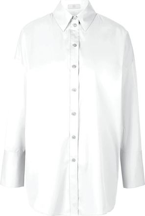 Riani Klassieke Popeline Stretch Blouse - Dames - Overhemden - Wit - L - Denim - Overhemden