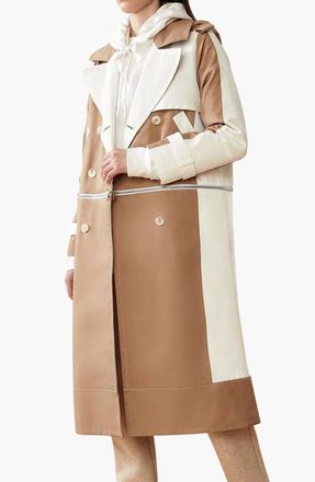 Caalo Water-Resistant Convertible Trench Coat in Camel at Nordstrom, Size Medium