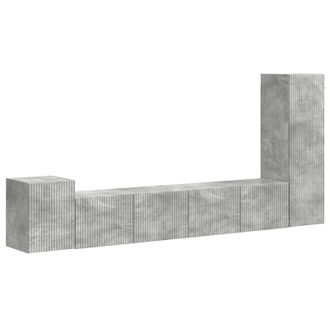 vidaXL Conjunto De Mueble De Tv 3 Pcs Gris Concreto Vidaxl